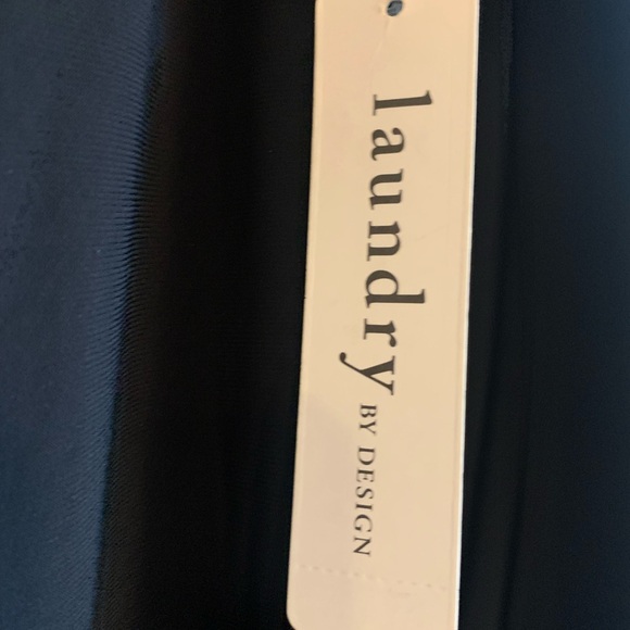 NEW LAUNDRY BY DESIGN DRESS SLIT OPEN ANGEL CAPE SLEEVES BLACK XS NWT - Picture 6 of 11